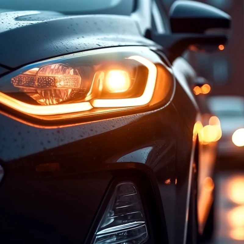 Transitus de halogen lampades duci headlights.